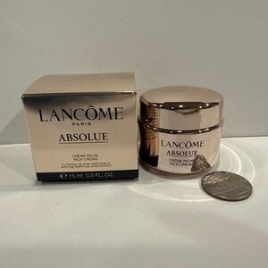Lancome Absolue Rich Cream Moisturizer for Dry Skin 15ml New in Box $70 Value